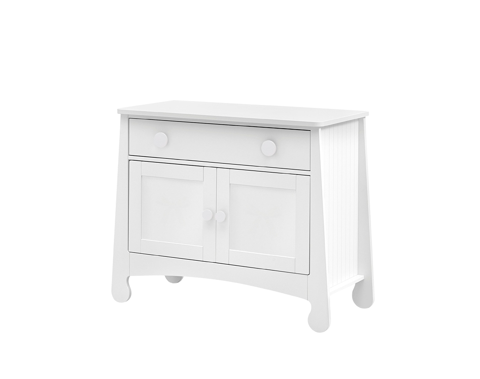 Comoda 2 usi si 1 sertar pinio parole mdf alb