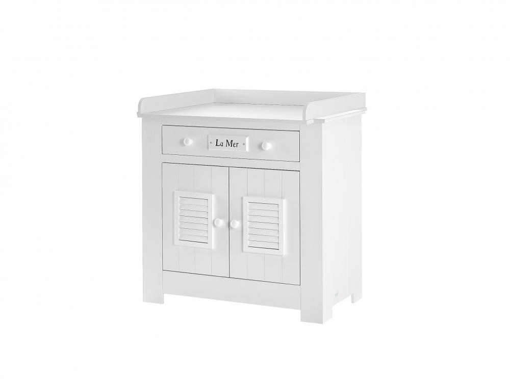 Comoda cu 1 sertar si 2 usi pinio marsylia mdf alb