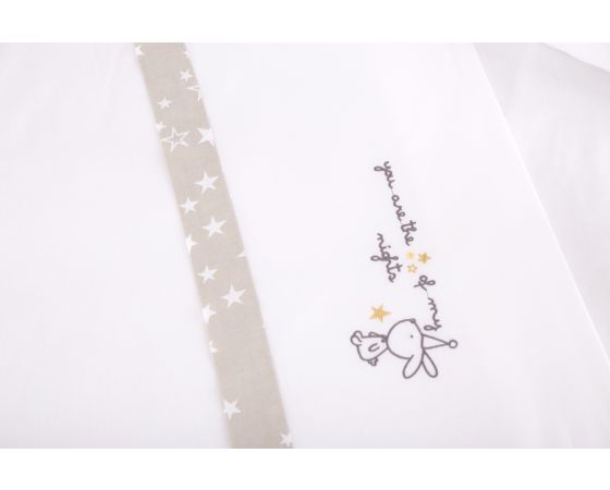 Lenjerie patut brodata cu 3 piese 120x60cm little dreamer stars eu