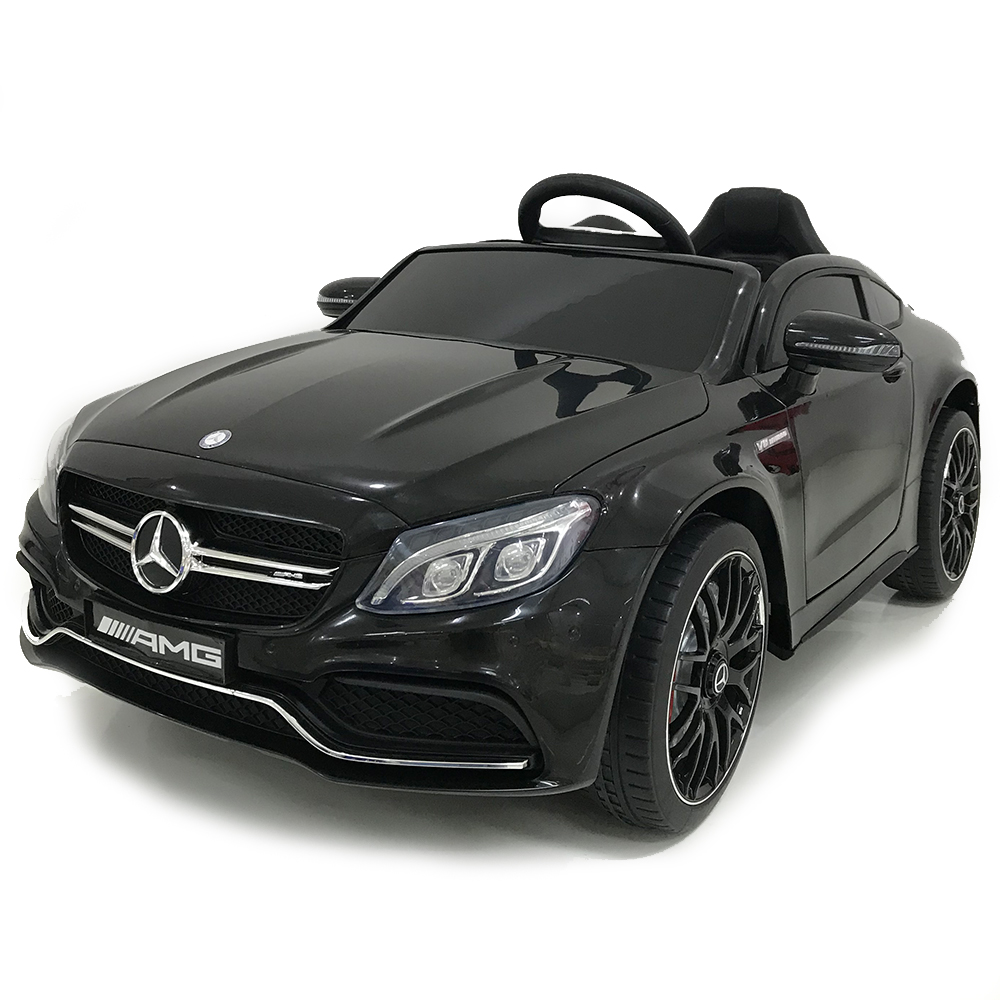 Masinuta electrica cu roti din cauciuc si deschidere usi Mercedes Benz C63s Black Masinute electrice imagine 2022
