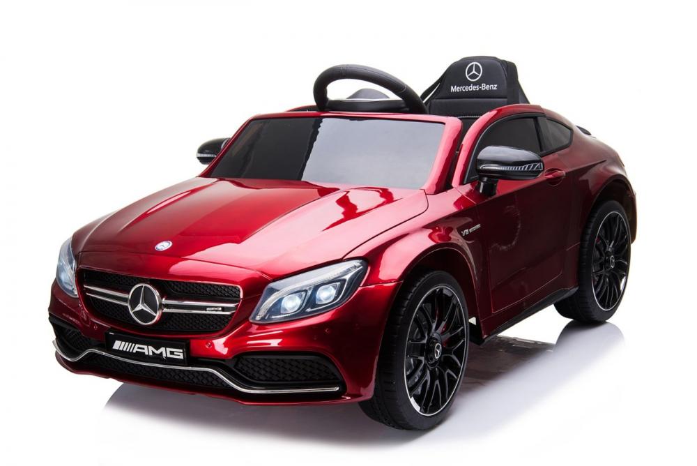 Masinuta electrica cu roti din cauciuc si deschidere usi Mercedes Benz C63s Red - 9