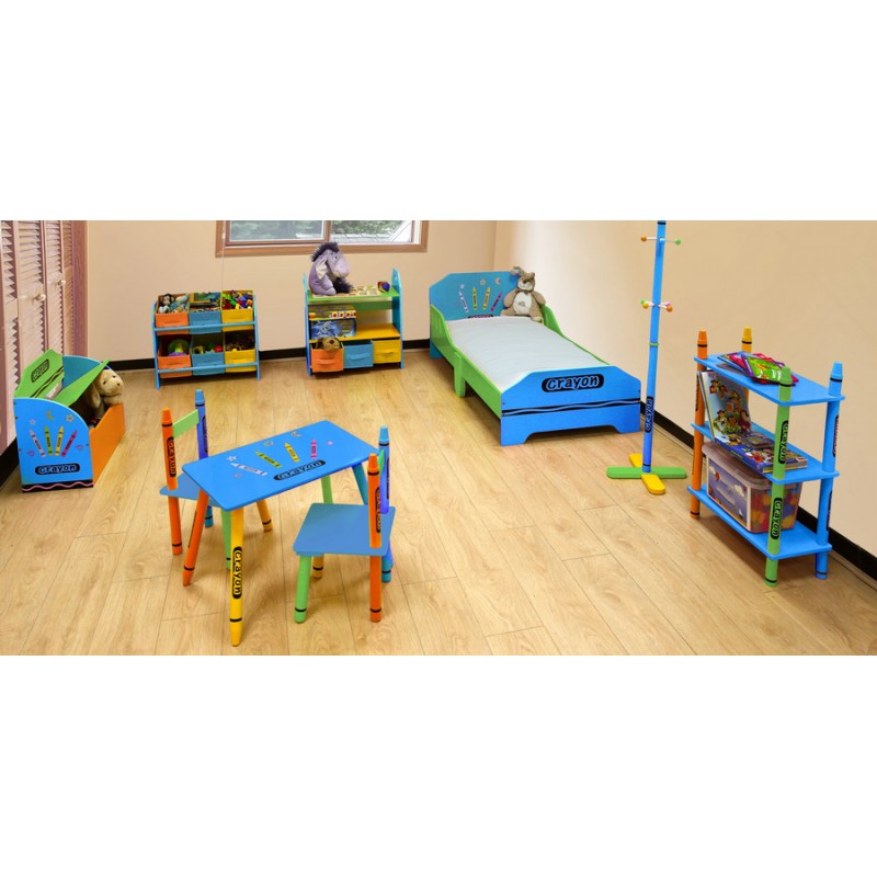 Organizator jucarii cu cadru din lemn blue crayon