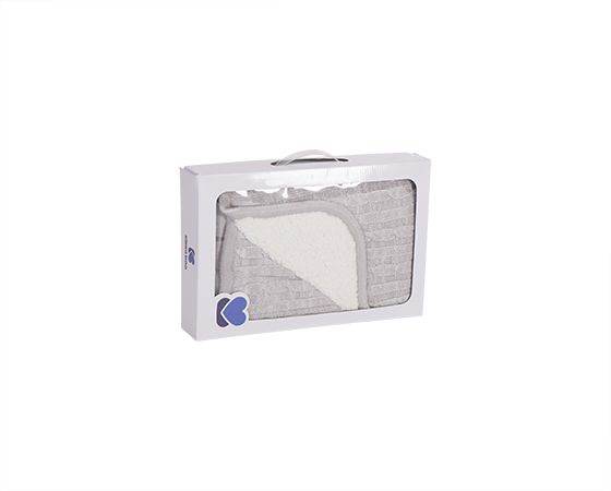 Paturica cu doua fete blanket sherpa grey melange