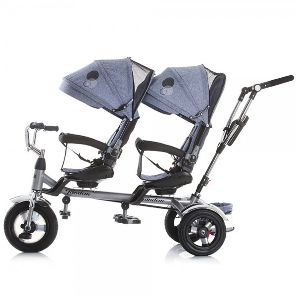 Tricicleta gemeni chipolino tandem beige