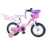 Bicicleta Volare pentru fete 12 inch cu roti ajutatoare Rose