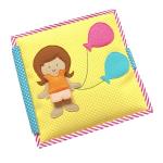 Carte educativa din fetru cu activitati pentru bebelusi si copii Balloon Girl