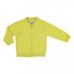 Jacheta stil cardigan galben pentru baietei 12 luni