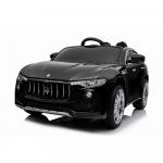 Masinuta electrica cu scaun de piele si roti de cauciuc Maserati Levante Black