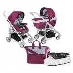 Pachet economic carucior Chicco Duo Love Up cu balansoar pentru landou RedPlum 0luni+