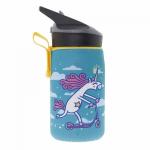 Recipient din Tritan cu capac automat 0.45l Unicorn cu husa din neopren