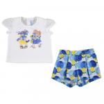 Set tricou si bermude cu imprimeu Azulon fetita 18 luni