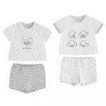 Set tricouri si pantaloni scurti Nero 6-9 luni