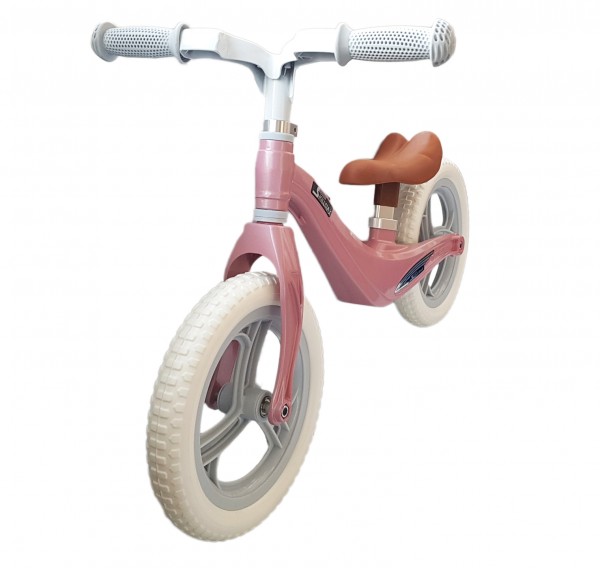 Bicicleta fara pedale 12 inch roz inaltime reglabila si roti Eva nichiduta.ro