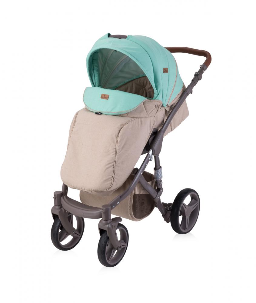 Carucior 2 in 1 rimini beige green dots