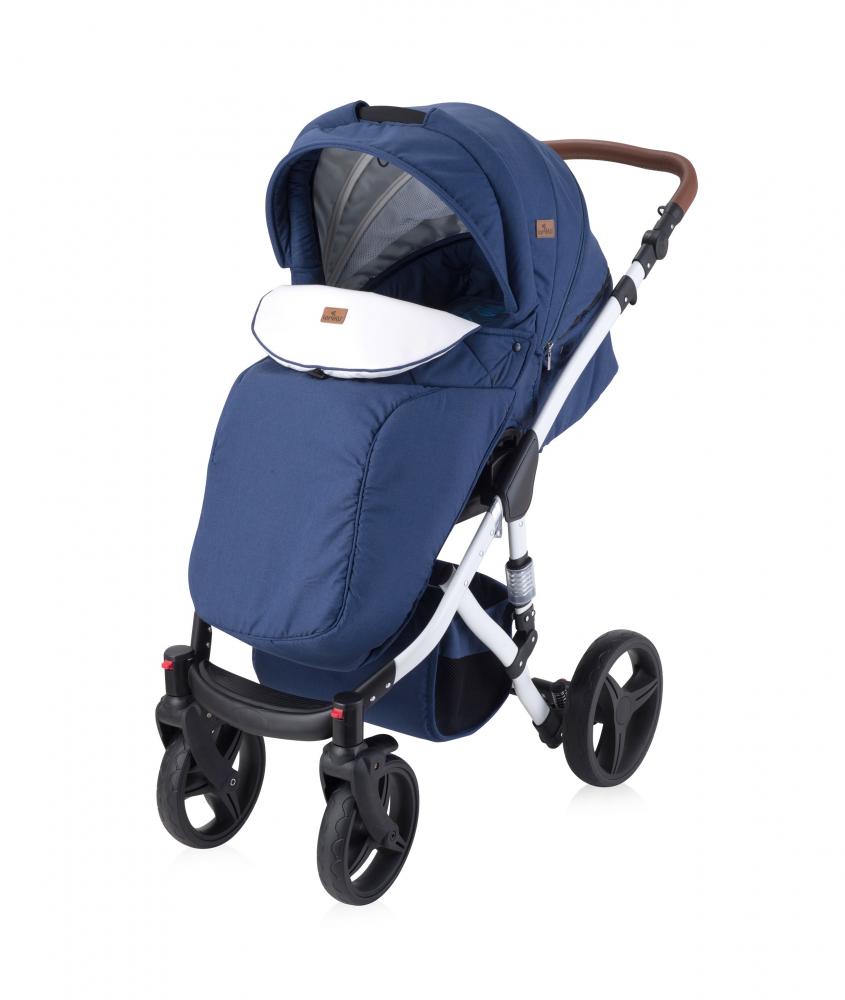Carucior 2 in 1 rimini dark blue flowers