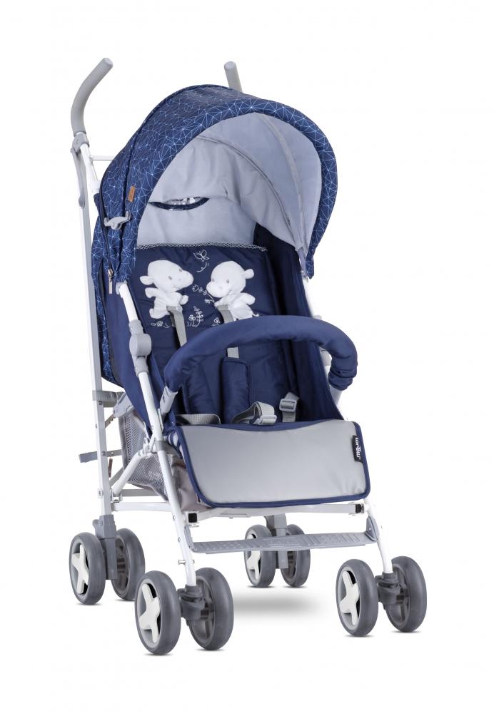 Carucior sport Ida cu husa de picioare Dark Blue Happy Hippo