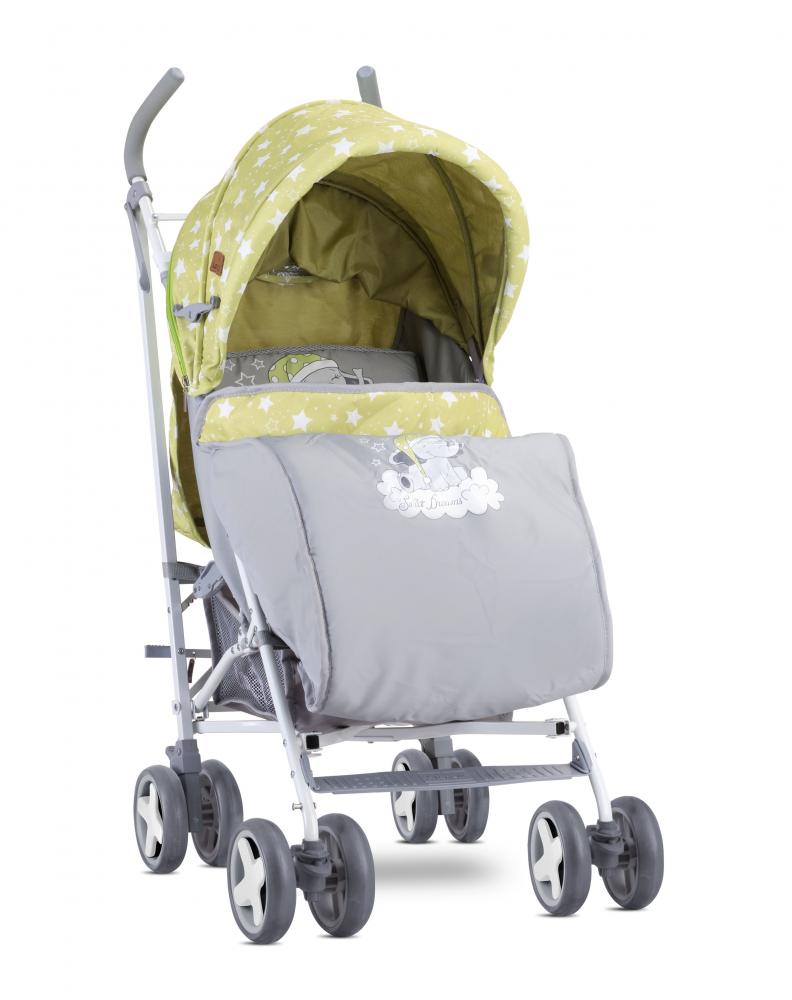 Carucior sport ida cu husa de picioare green grey elephant