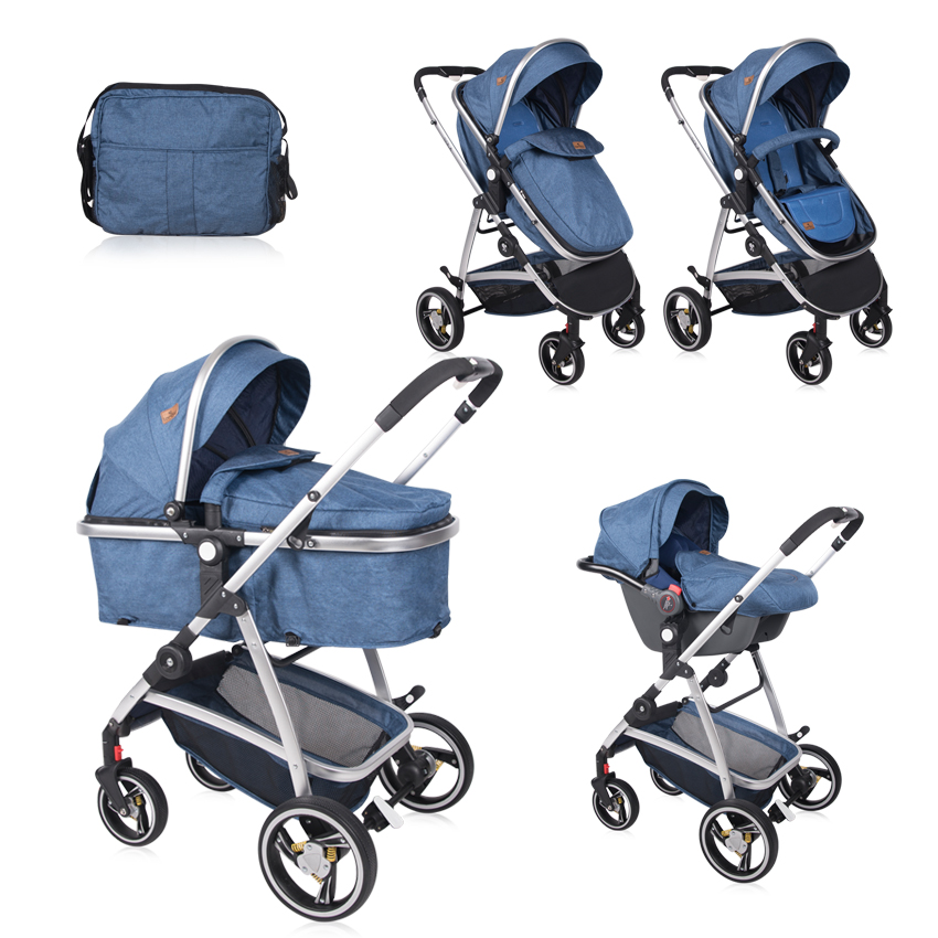 Carucior transformabil 3 in 1 sola dark blue