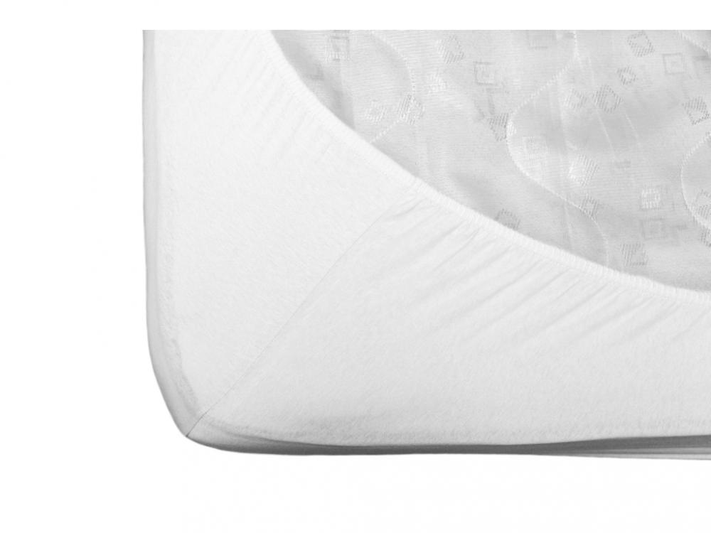 Cearsaf cu elastic jerse din bumbac alb 120x60 cm