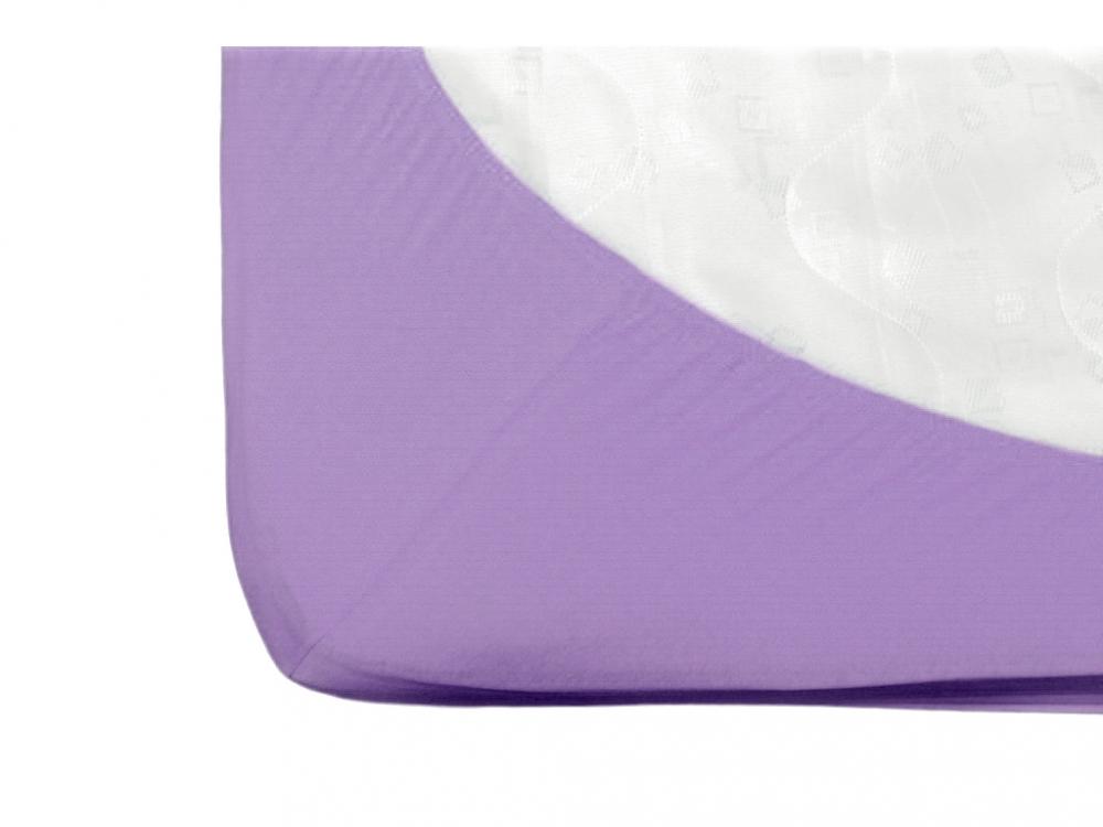 Cearsaf cu elastic jerse din bumbac mov 120x60 cm