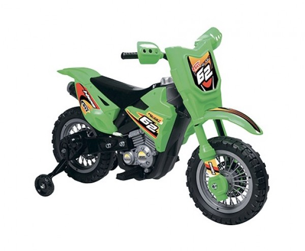 Motocicleta electrica Enduro Motocross 6V verde Globo imagine noua