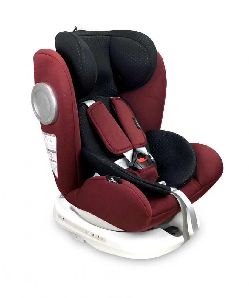 Scaun auto cu isofix 0-36 kg Lusso SPS rotativ 360 grade Red Black