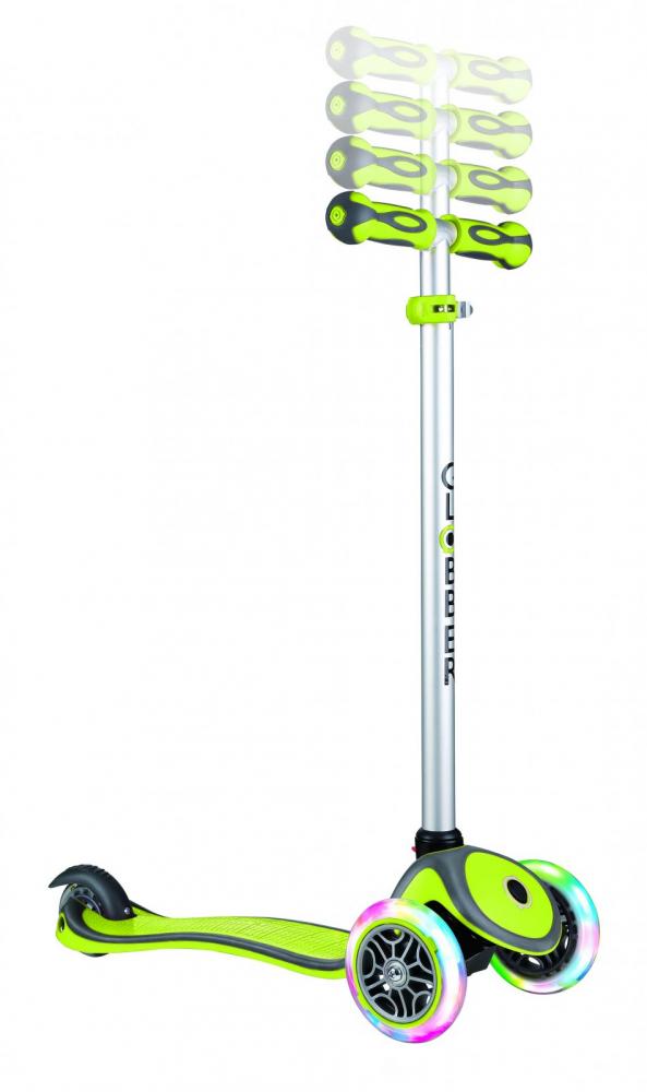 Trotineta evolutiva 4 in 1 Globber Evo Comfort Lights Verde, ghidon reglabil, roti Led, greutate admisa 50 kg - 3 | YEO