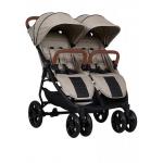 Carucior compact pentru gemeni Kiddo Twingo Sand