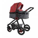 Carucior transformabil 2 in 1 Alexa Black & Dark Red