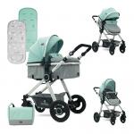 Carucior transformabil 2 in 1 Alexa Green & Grey Birds