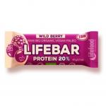 Lifebar baton proteic cu fructe de padure raw bio 47g