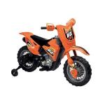 Motocicleta electrica Enduro Motocross 6V portocalie cu telecomanda