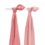 Set 2 scutece hidrofile refolosibile Jollein Duo coral roz 115x115 cm