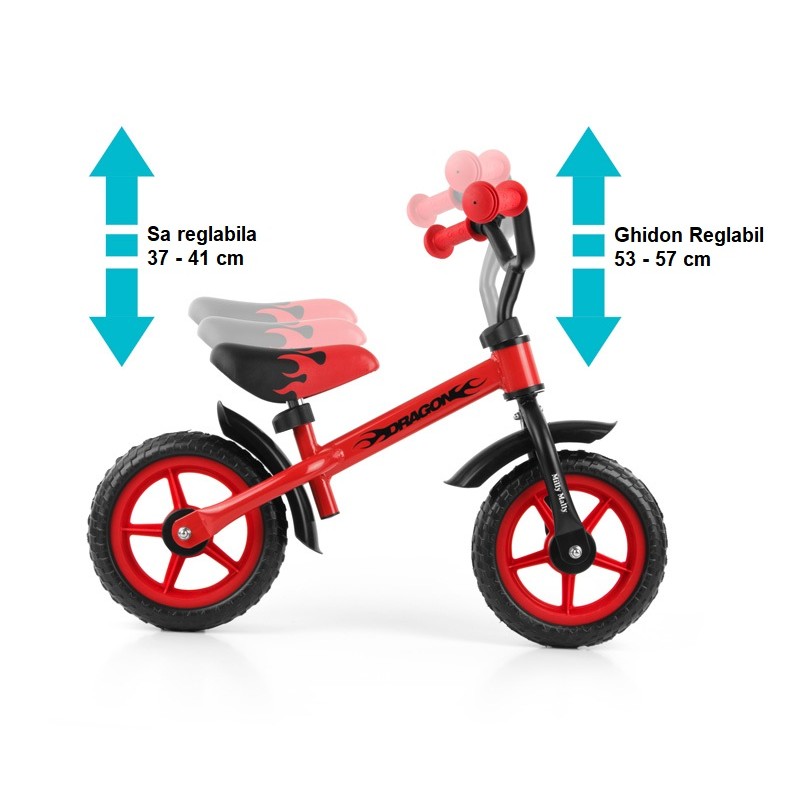 Bicicleta fara pedale cu frana Dragon Red - 5
