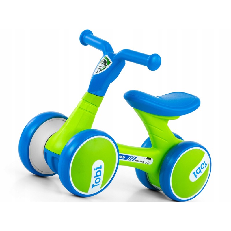 Bicicleta ride-on tobi blue green