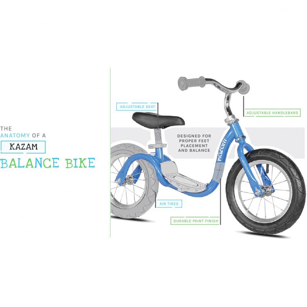 Bicicleta fara pedale V2S Kazam Albastru - 1 | YEO