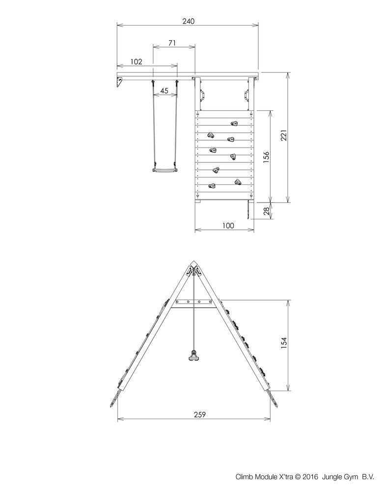 Modul pentru spatiu de joaca extra climb