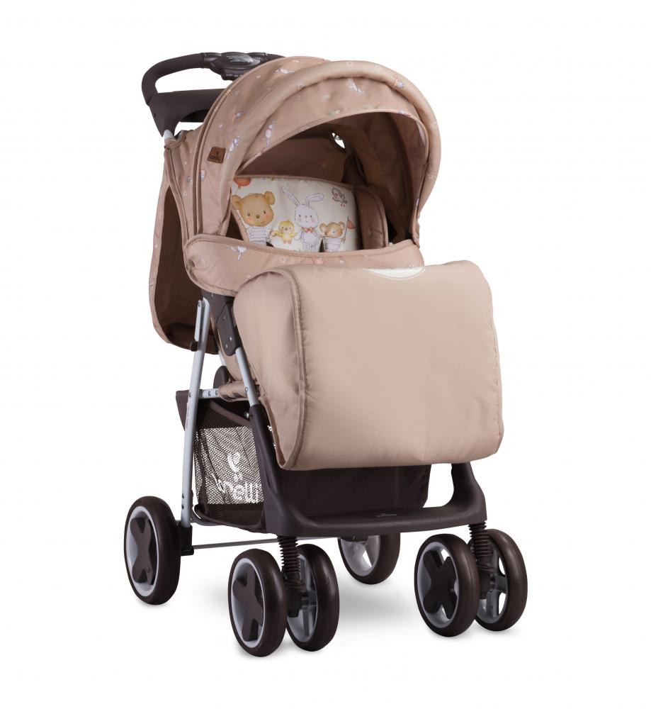 Carucior sport foxy cu husa de picioare beige bear party
