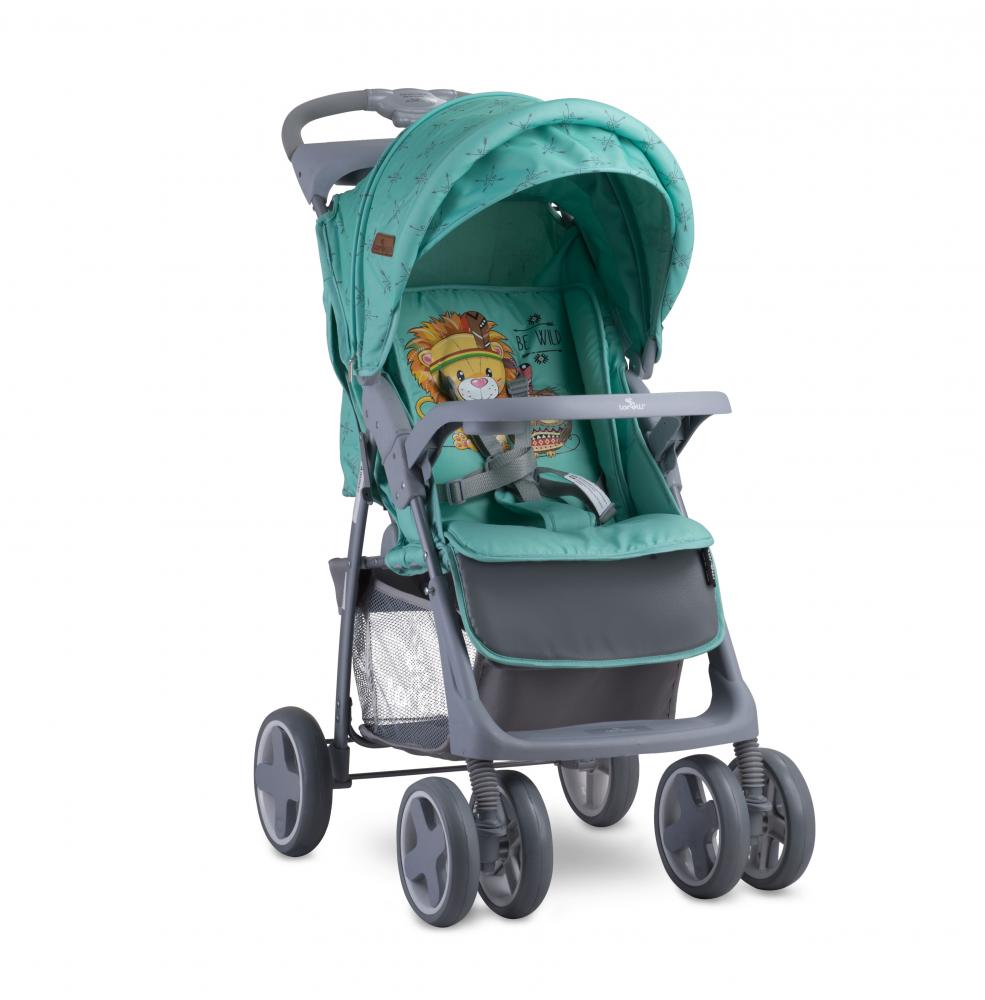 Carucior sport foxy cu husa de picioare green indians