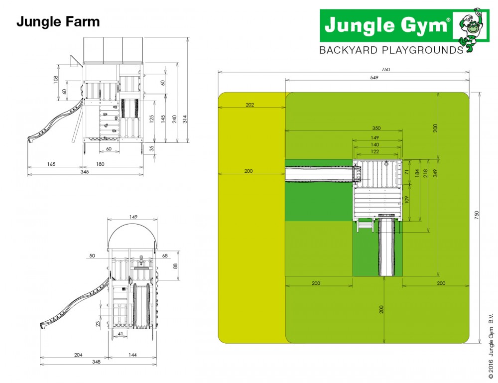 Complex de joaca Jungle Gym Farm-Minipicnic