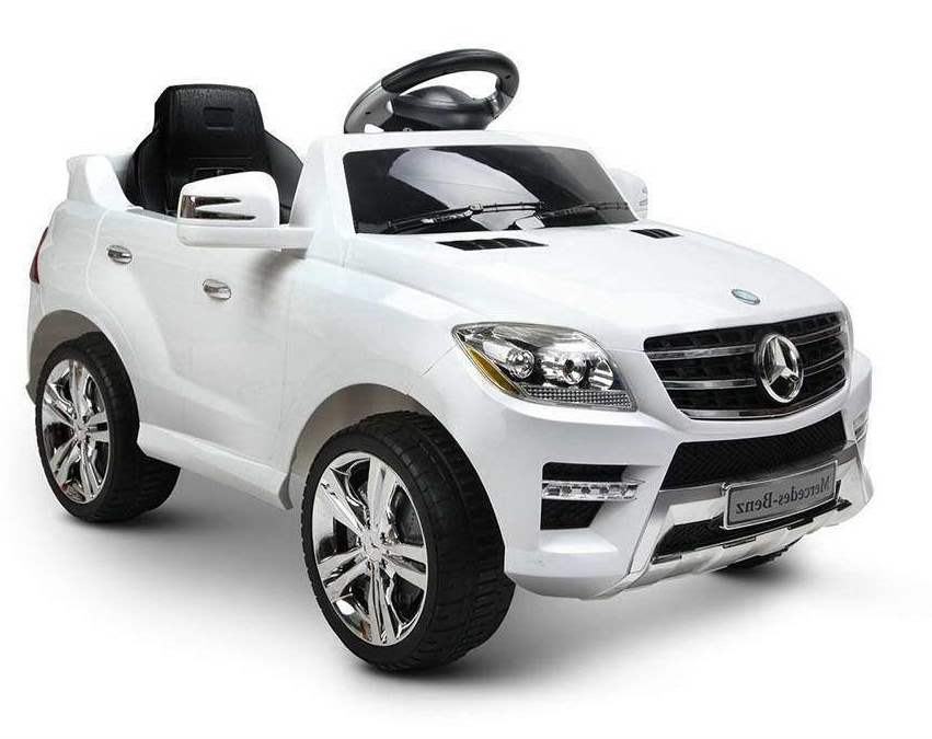 Masinuta electrica 12v mercedes benz ml 350 cu scaun de piele white