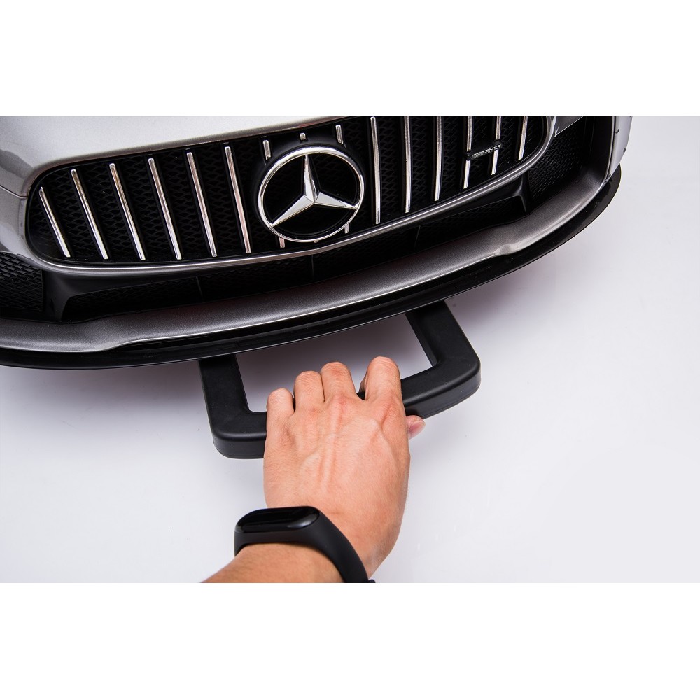 Masinuta electrica cu roti din cauciuc mercedes gt4 alb