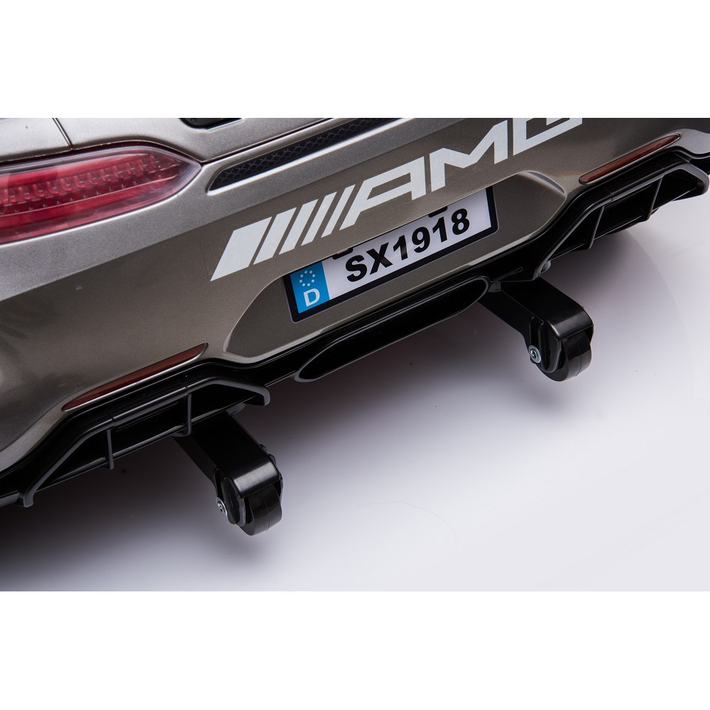 Masinuta electrica cu roti din cauciuc Mercedes GT4 alb - 1
