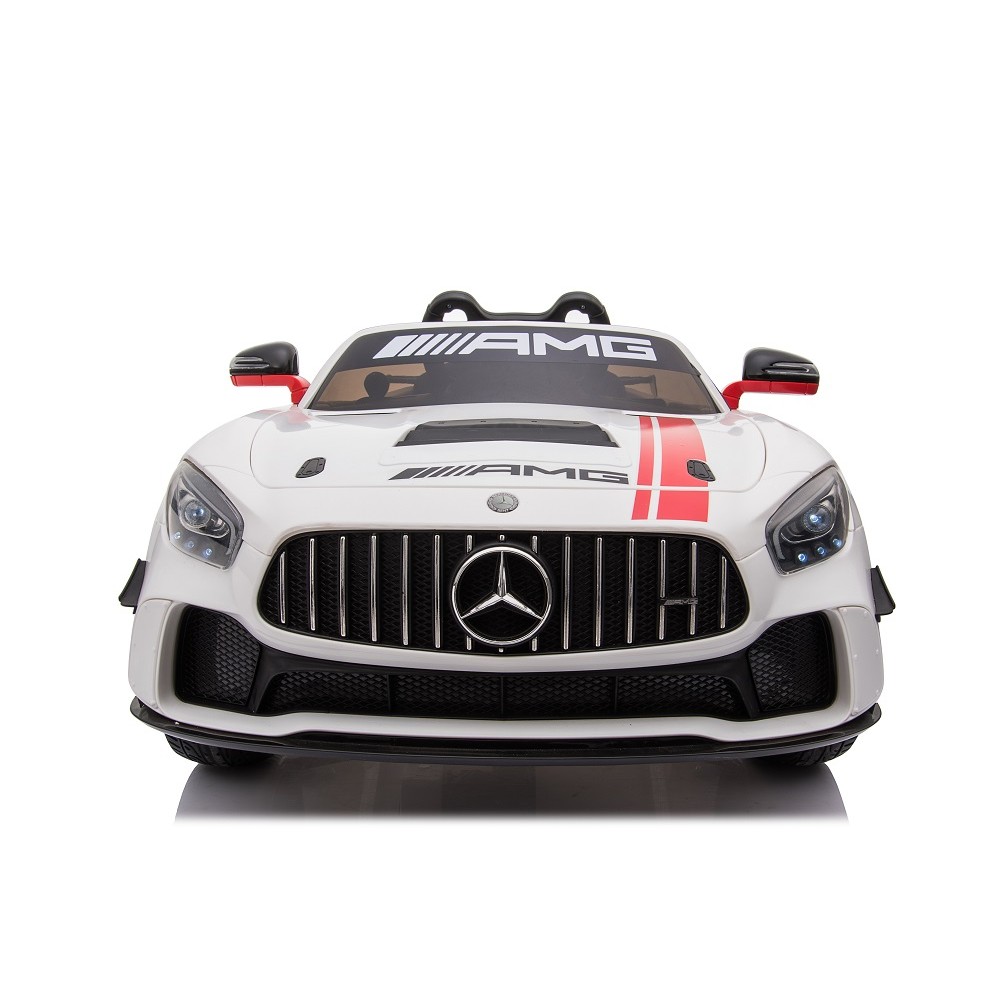 Masinuta electrica cu roti din cauciuc Mercedes GT4 alb - 3
