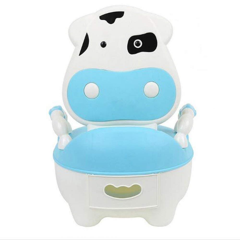 Olita educationala cu manere Little Mom Cow Potty Blue - 1 | YEO