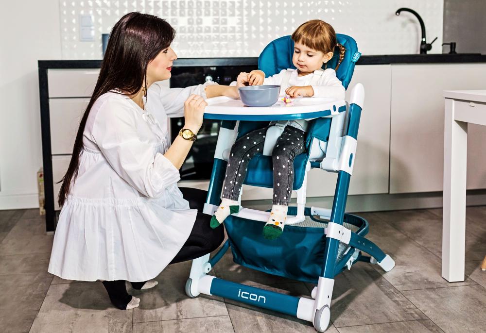Scaun de masa 4baby icon turquoise