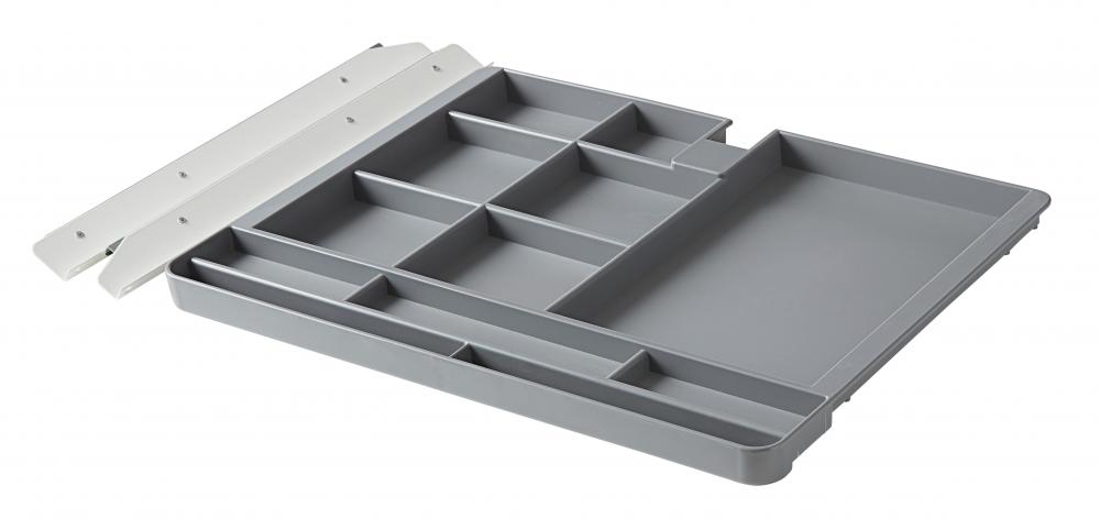 Sertar cu 12 compartimente gri pentru biroul mecanic flexa