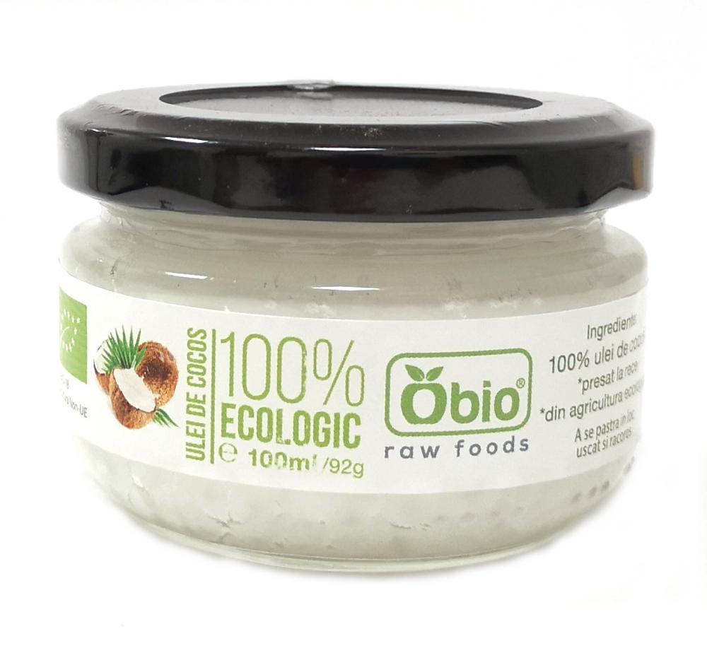 Ulei de cocos virgin raw bio 100ml Obio