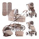 Carucior transformabil 3 in 1 S 500 Beige Triangles