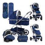 Carucior transformabil 3 in 1 S 500 Dark Blue Flowers